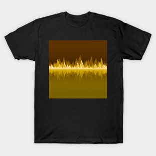 Yellow Audio Wave Mountains T-Shirt